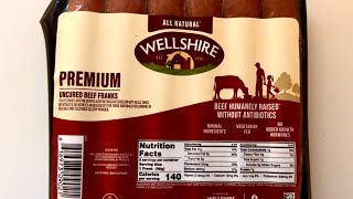 Wellshire Hot Dogs Review  Wellshire Farms  Whole Foods [upl. by Nonnel]