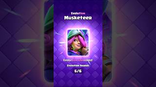 EVOLUTION MUSKETEER GUIDE IN CLASH ROYALE clashroyale shorts [upl. by Jerry]