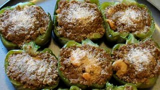 How to make New Orleans Stuffed Bell Peppers 2015 version [upl. by Atsirak88]