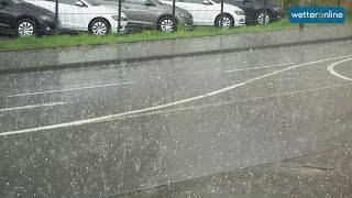 Hagelgewitter im Bergischen Land 22042018 [upl. by Naerda]