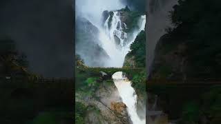 Beautiful place dudhSagar waterfall shorts shortvideo youtubeshorts [upl. by Quickel]