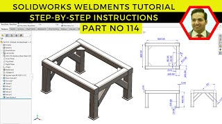 SolidWorks Weldments Tutorial Drawing Basic Structural Members [upl. by Symer841]