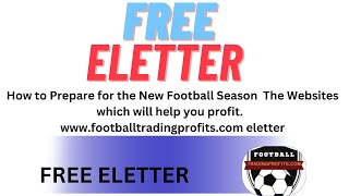 Key Websites this New Football Season wwwfootballtradingprofitscomfreeletter Eletter Video July [upl. by Drofnats]