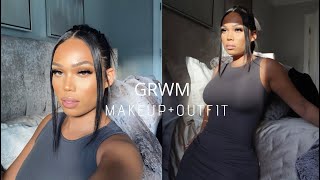 CHILL GRWM MAKEUP  OUTFIT  Briana Monique [upl. by Ahsinrev]