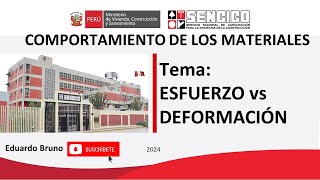 SENCICO  COMPORTAMIENTO DE LOS MATERIALES  Tema ESFUERZO vs DEFORMACIÓN [upl. by Maibach871]