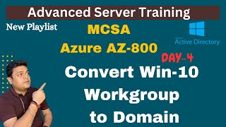 How to join Windows 10 Machine to Domain  Step by step guide  New MCSA  Azure AZ800  DAY4 [upl. by Seugirdor]