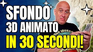 Sfondo ANIMATO 4K per ogni OCCASIONE 🎥 TUTORIAL completo e veloce [upl. by Daney]