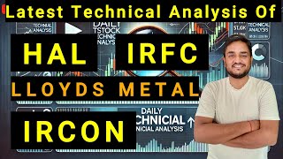 HAL  IRFC  Lloyds Metals amp Energy Ltd  IRCON  Latest Technical analysis [upl. by Noramac375]