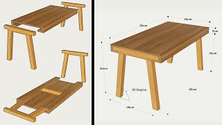 HOW TO MAKE A PORTABLE COFFEE TABLE STEP BY STEP [upl. by Thibaud]