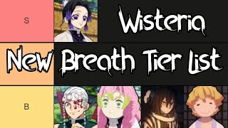 MY NEW BREATHING TIER LIST IN WISTERIA  THE BEST BREATHINGS IN WISTERIA  ROBLOX [upl. by Annaer]