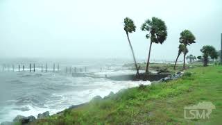 09262024 Carrabelle FL  Helene Waterspout big waves strong wind and heavy rain [upl. by Secunda]