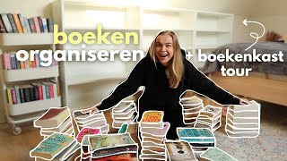 al mijn boeken organiseren  boekenkast tour📚🫧 [upl. by Ardnyk698]