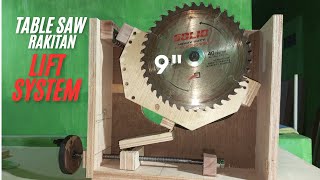 table saw rakitan lift system dari circular saw edon 1851 DIY [upl. by Pelage938]