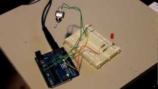 Simple Arduino toggle switch example [upl. by Mori]