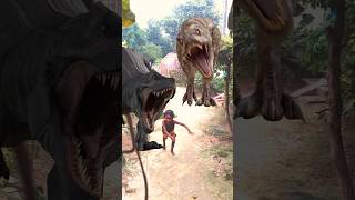 Double T rex attack on day dinosaur jurassicworld jurassicpark dinosaurs vfx ytshorts [upl. by Decca]