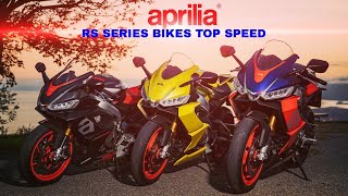 Aprilia RS 125 RS 250 RS 660 RSV4 1100 Factory top speed [upl. by Alekat]