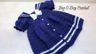 Easy Crochet Toddler Sailor dress Tutorial  The Sassy Lil Sailor [upl. by Victorie823]