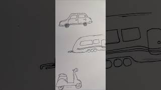 Aesthetic Transport Drawing 😍IdeaSatisfying youtubevideo vehicles stickers satisfying [upl. by Airb651]