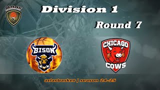 Atlasbasket  Div 1Round 7  DE TROI BISONS vs CHICAGO COWS [upl. by Bishop]