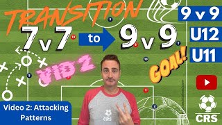 Transition 7v7 to 9v9 Video 2 Attacking Patterns of Play [upl. by Dlanger]