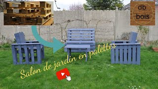 Comment fabriquer un salon de jardin en palettes [upl. by Yllom]