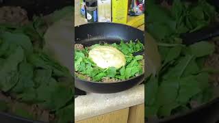 Ground Beef Spinach Casserole Recipe Music Video Shorts [upl. by Lesley527]