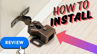 Cabinet Door Latch and Catch Hardware Roller Set How To Install [upl. by Magavern]