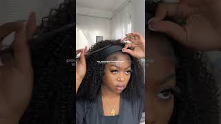 you found a headband wig that look like your own hair🐐🐐reshinehair curlyhair wigs foryou [upl. by Idonah]