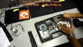 Asus G51J laptop repair by PCNix Toronto 4162232525 [upl. by Trevlac]