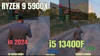 Ryzen 5900x vs i5 13400 DDR4 in 2024 [upl. by Takeo]