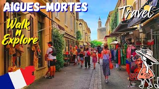 AiguesMortes 🇫🇷 Beautiful Medieval Villages 🌞 French Village Walking Tour 🌷 [upl. by Nivad]