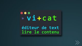 9commande de base linux éditeur de texte vi lire le contenu cat more less [upl. by Tollman]