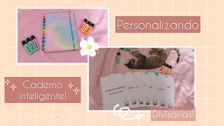 Montando e Personalizando Caderno Inteligente  DIY Divisórias ✨ [upl. by Carlen]