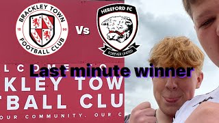 Brackley town vs Hereford FC last minute winner￼ [upl. by Hellene]