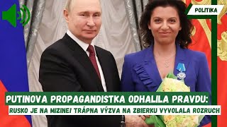 ŠKANDÁL  Putinova propagandistka odhalila pravdu Rusko je na mizine [upl. by Hiamerej]