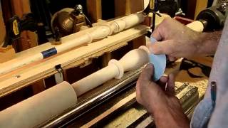 Viel Lathe Duplicator turning Balusters [upl. by Inalaehon47]