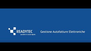 Gestione Autofatture Elettroniche [upl. by Hayotal324]