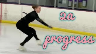 Figure Skating Double Axel Progress [upl. by Aliuqa]