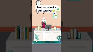 Janet stays messing with Veronika 😅 animation funnyvideo gplus comedy [upl. by Wershba]