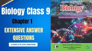 Biology Class 9  Chapter 1  Long Question Answers  National Book Foundation  2024 [upl. by Camfort260]