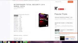 Bitdefender Total Security 2014 License Key [upl. by Ardnuek821]