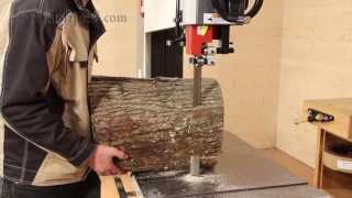 Wood bandsaw SBW6300 by Holzprofi with laser exact cuttings [upl. by Osgood838]