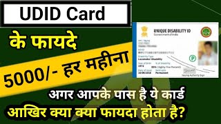 UDID CARD KE FAYDE  Benefits of udid Viklang handicapped divyang card certificate [upl. by Teteak]