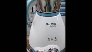 PREETHI BLUEBERRY 750 WATT MIXER GRINDER WHITE SKY BLUE [upl. by Shiverick727]