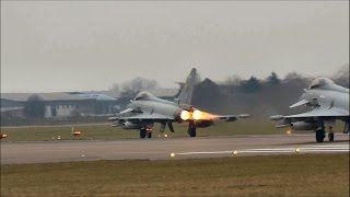 2 x RAF Typhoons performance take off  REHEAT [upl. by Heintz]