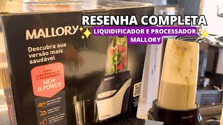 RESENHA COMPLETA  Mallory Liquidificador e Processador  Rápido Prático e Potente [upl. by Hummel]