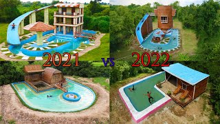 Top 4 Build The Bamboo Resort Swimming Pool Water Slide Fish Pond amp Bamboo Umbrella In 202122 [upl. by Bainbrudge885]