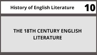 THE 18TH CENTURY ENGLISH LITERATUREHistory of English Literature Eng402 Lecture 10 [upl. by Atiuqa]