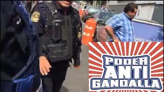 Poder antigandalla ostigando a policías deja de estar chingando la madre le dice un oficial [upl. by Nesnej]