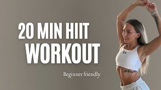 20 MIN HIIT WORKOUT  NO EQUIPMENT  BEGINNER FRIENDLY [upl. by Carole866]